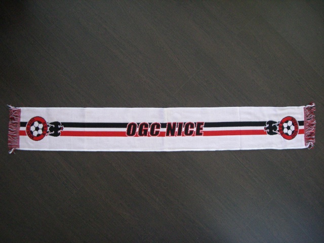 2008_2009 - Echarpe OGC NICE "blanche" (boutique officielle)