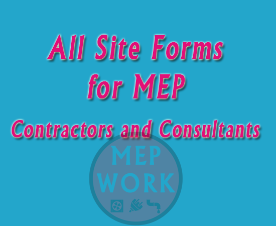 MEP Construction Engineering Forms