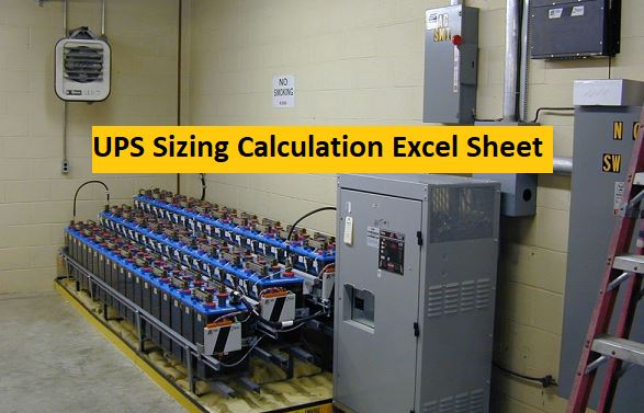UPS sizing calculation excel xls